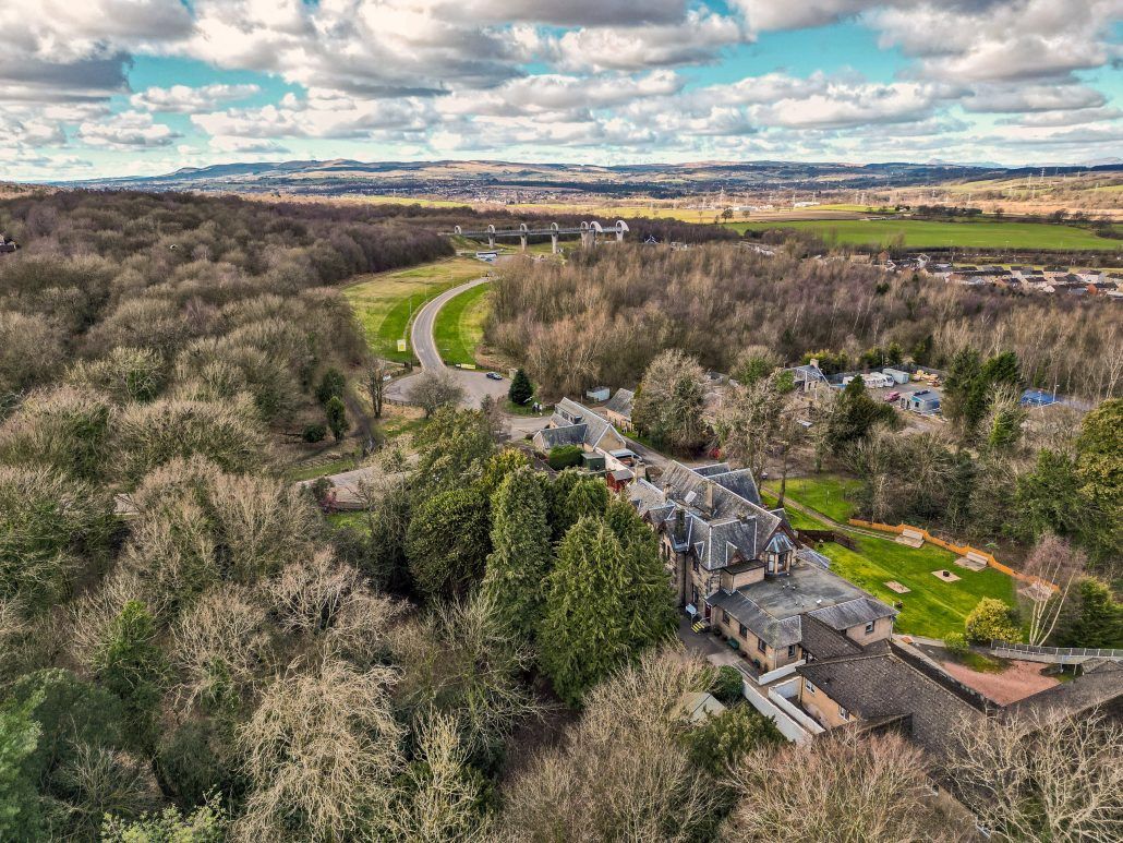 Arial view of Wallside Grange