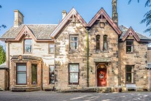 Wide shot of care home